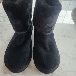 Michael Kors Black Faux-Fur Winter Boots